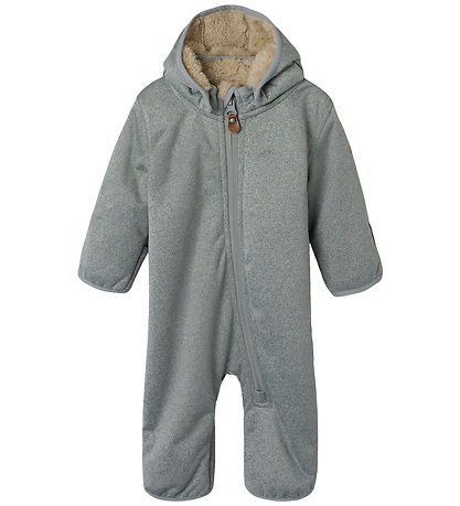 Name It Softshell föt M. Flís - NbnMada08 - Grey Melange M. Ø