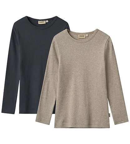 Wheat Bluse - Rib - 2er-Pack - Leibhöhe - Navy/Beige