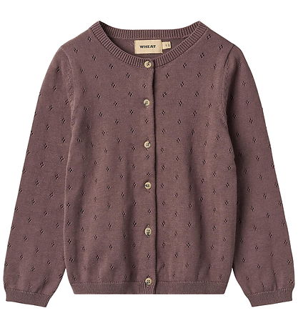 Wheat Cardigan - Prjónað - Maia - Plum