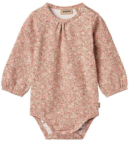 Wheat Bodysuit l/s - Elm Mine - Rose Dust Flower Meadow