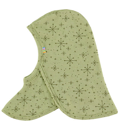 Joha Balaclava - Wool - 2-layer - Light Olive w. Stars