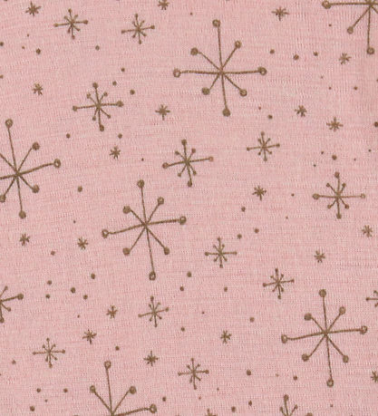 Joha Teething Bib - Wool - Pink w. Stars
