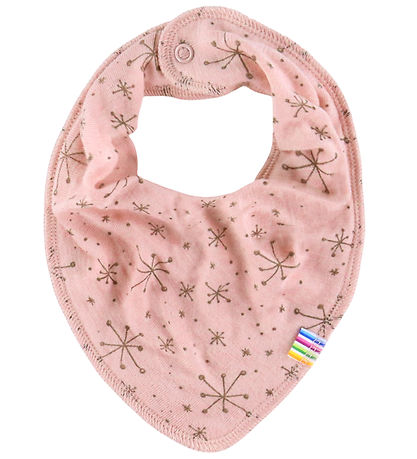 Joha Teething Bib - Wool - Pink w. Stars