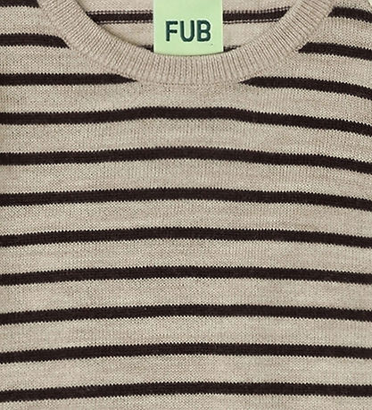 FUB Samfella l/e - Prjónað - Ull - Hafrablöndu/Mocca