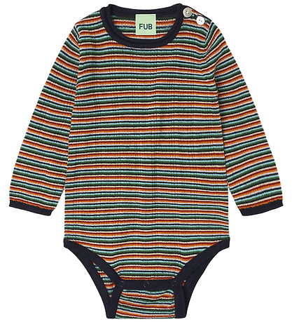 FUB Bodysuit l/s - Knitted - Wool - Rib - Multi Stripe