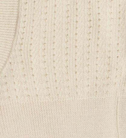 FUB Balaclava - Single Layer - Knitted - Wool - Ecru w. Pointell