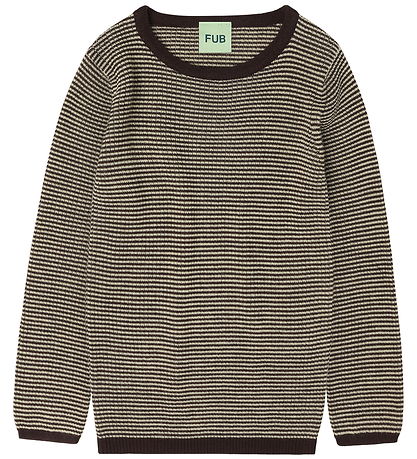FUB Blússa - Rib - Prjónað - Ull - Mocca/Wheat