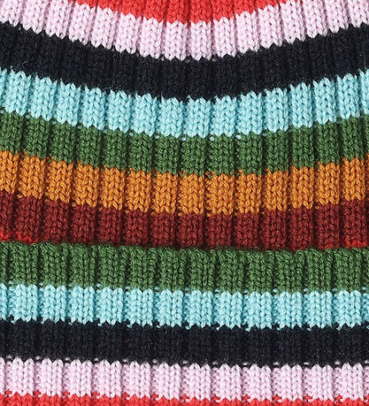 FUB Beanie - Knitted - Wool - Rib - Multi Stripe