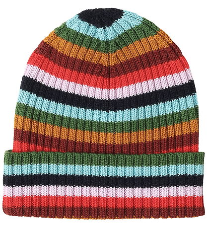 FUB Beanie - Knitted - Wool - Rib - Multi Stripe