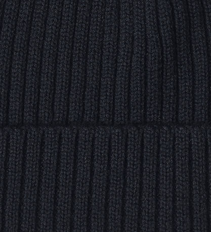 FUB Beanie - Knitted - Wool - Rib - Dark Navy