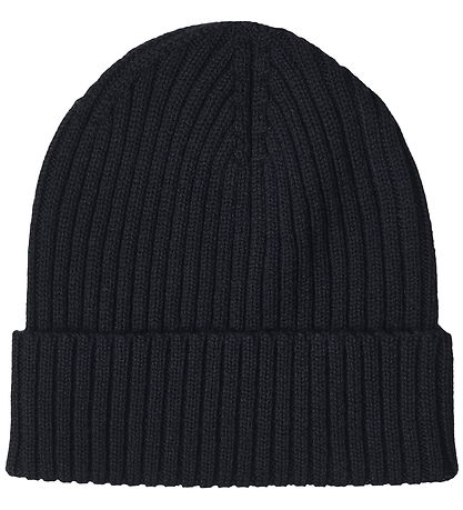 FUB Beanie - Knitted - Wool - Rib - Dark Navy
