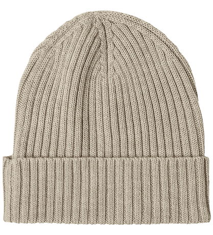 FUB Beanie - Knitted - Wool - Rib - Oat Melange