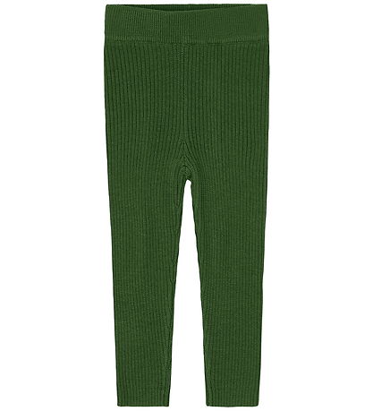 FUB Leggings - Rib - Knitted - Wool - Forest
