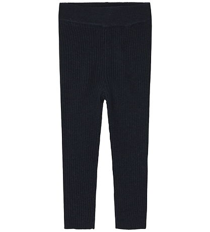 FUB Leggings - Rib - Knitted - Wool - Dark Navy