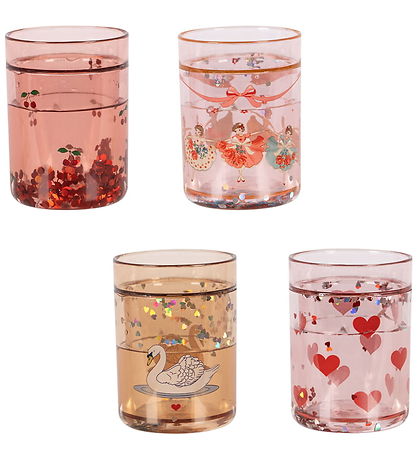 Konges Sløjd Glitter cups - 4-Pack - Rose Multi