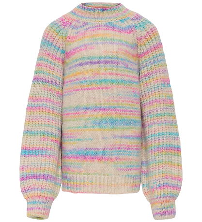 Kids Only Blouse - Knitted - KogCarma - Pumice Stone/w. Multi Sp