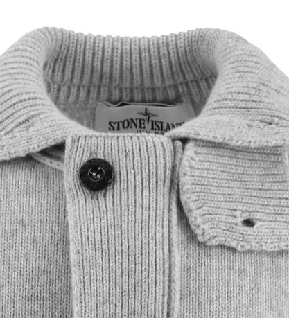 Stone Island Cardigan - Knitted - Melange Grey
