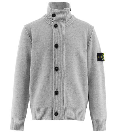 Stone Island Cardigan - Knitted - Melange Grey