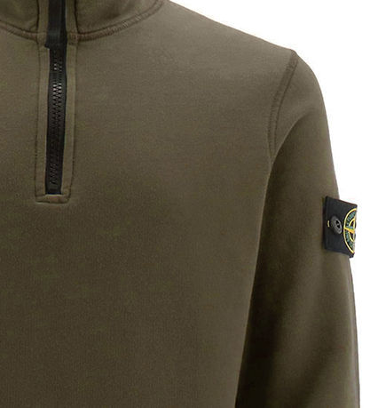 Stone Island Sweatshirt w. Zipper - Military Green
