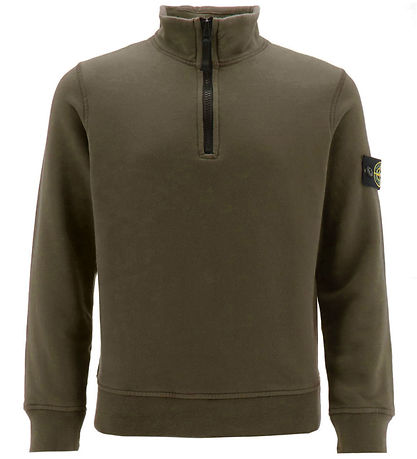 Stone Island Sweatshirt w. Zipper - Military Green
