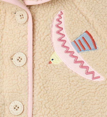 Stella McCartney Kids Fleece Jacket - Beige w. Birds