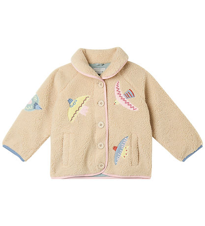 Stella McCartney Kids Fleece Jacket - Beige w. Birds