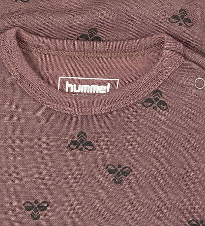 Hummel Bodysuit l/s - HmlMini - Wool - Twilight Mauve