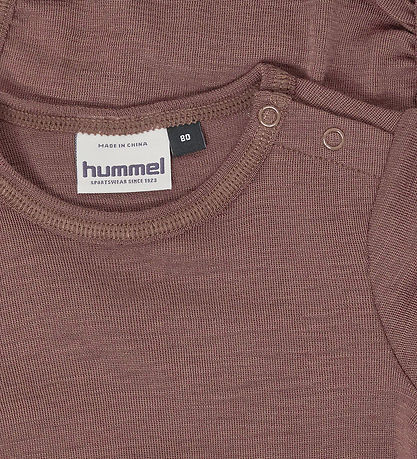 Hummel Bodysuit l/s - HmlMini - Wool - Twilight Mauve