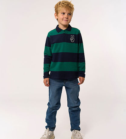The New Pikétröja - Piké - TnPino - Marinblå Blazer Striped