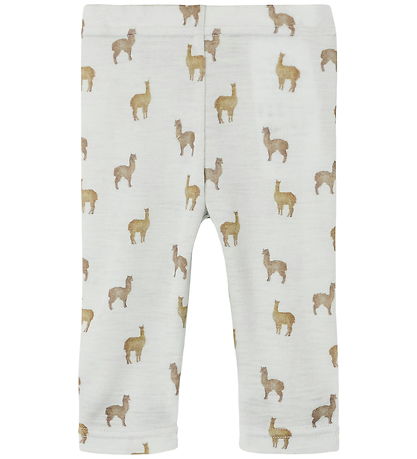 Lil' Atelier Leggings - Wool - NbmNoel - Gray Dawn/Lama
