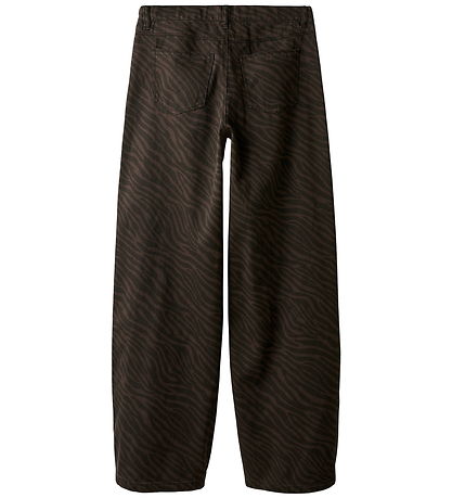 LMTD Byxor - Bred - NlfZebra - Chocolate Brown/Black Zebra