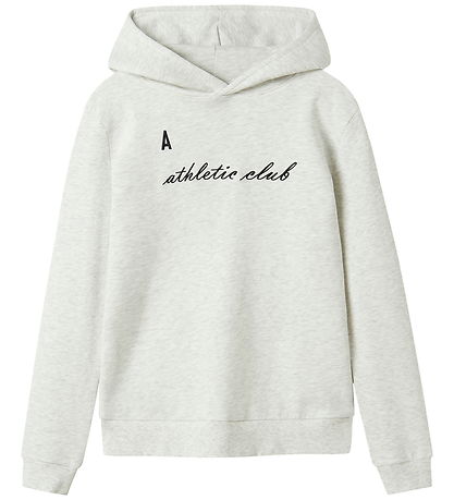 LMTD Kapuzenpullover - NlmNaclub - Hellgrau-Meliert m. Print