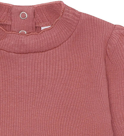 Hust and Claire Bodysuit l/s - Rib - HCBri - Dry Rose