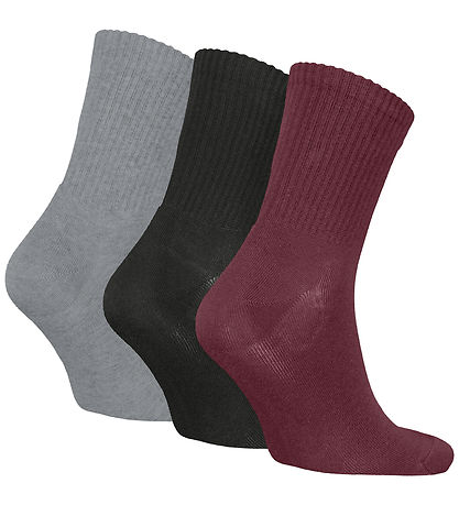 Puma Socken - Short - 3er-Pack - Burgund/Schwarz/Grau