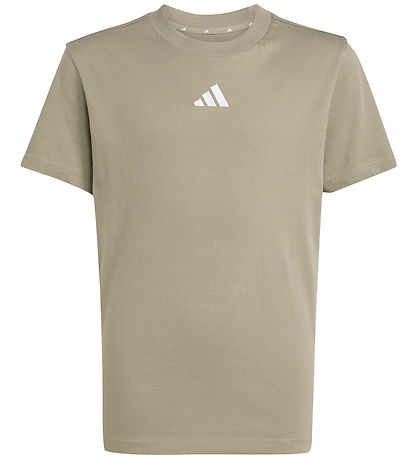 adidas Performance Stuttermabolur - 160 - Silfur Pebble/Hvítt