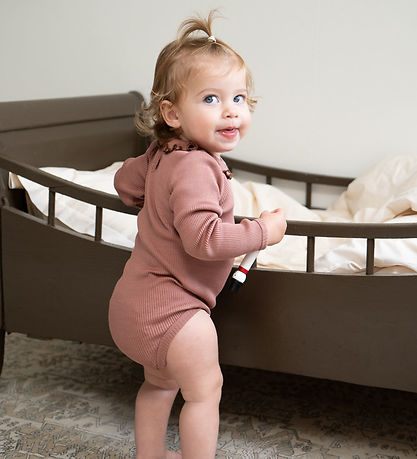Minimalisma Romper l/s - Rib - Zijde/Katoen - Beauty - Antiek Ro