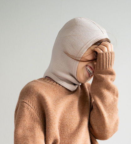 Minimalisma Balaclava - Single Layer - Rib - Wool - Elephant - B