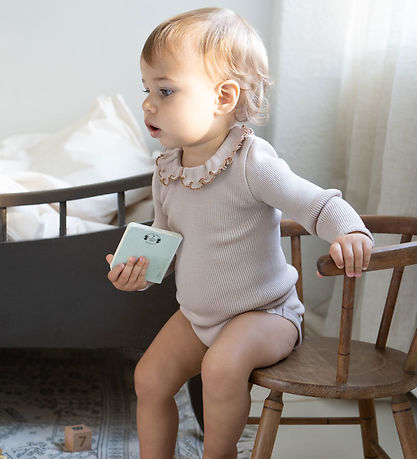 Minimalisma Bodysuit l/s - Rib - Wool - Athena - Beige