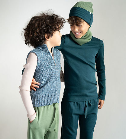 Minimalisma Beanie - Arvid Contrast - Wool - Greenery
