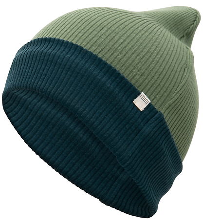 Minimalisma Beanie - Arvid Contrast - Wool - Greenery