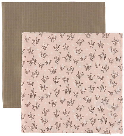 Müsli Spucktücher - 2er-Pack - 75x75 - Flora - Nachtigall/Spülun
