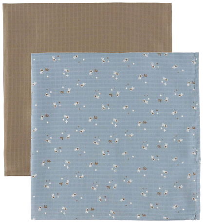 Müsli Spucktücher - 2er-Pack - 75x75 - Sterne - Jasmin Blue/Spül