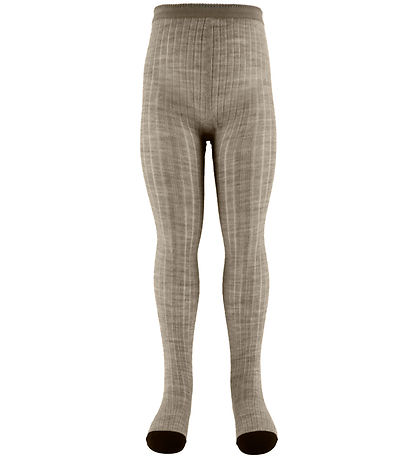 FUB Strumpfhosen - Wolle - Rib - 2er-Pack - Hafermeliert