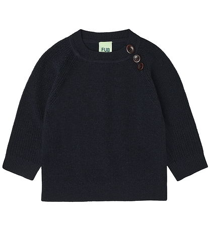 FUB Blouse - Knitted - Wool - Dark Navy