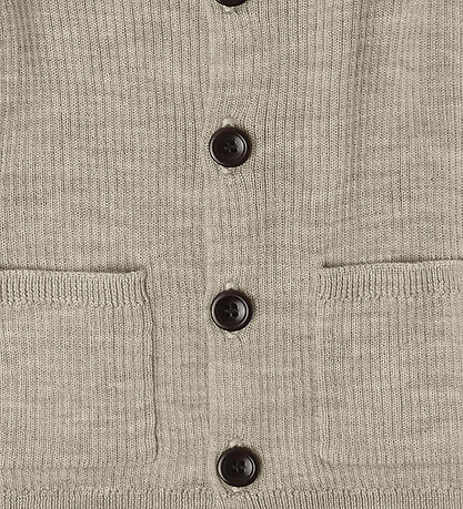 FUB Cardigan - Rib - Prjónað - Ull - Hafrablöndu