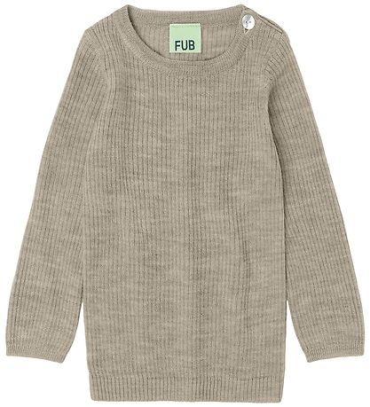FUB Blússa - Rib - Prjónað - Ull - Hafrablöndu