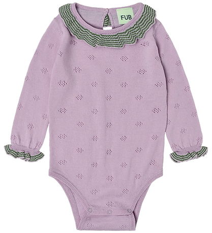 FUB Samfella l/e - Ruffle - Prjónað - Ull - Iris M. Mynsturprjón