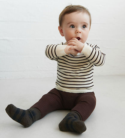 FUB Leggings - Rib - Knitted - Wool - Mocca