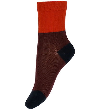 FUB Socken - Wolle - Rib - 2er-Pack - Cranberry