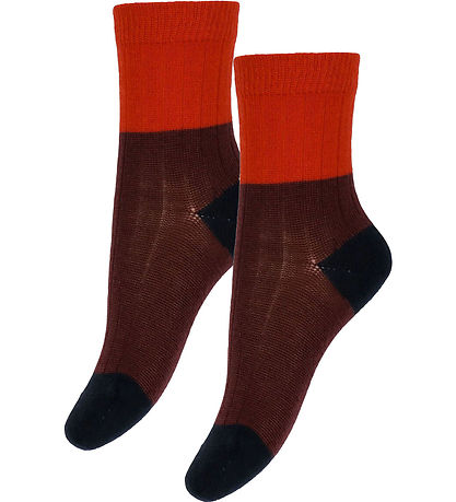 FUB Socken - Wolle - Rib - 2er-Pack - Cranberry